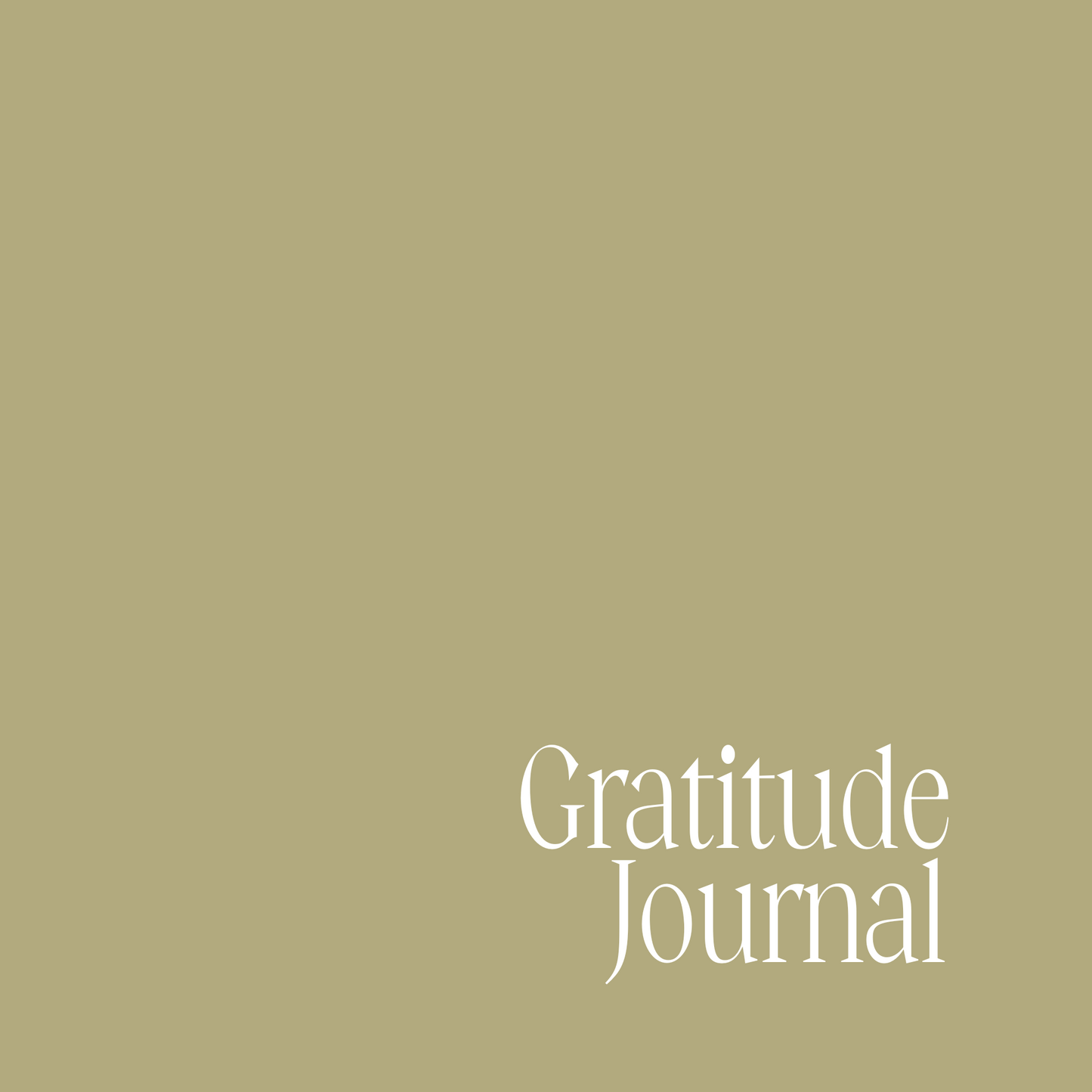 Gratitude Journal Digital Ebook